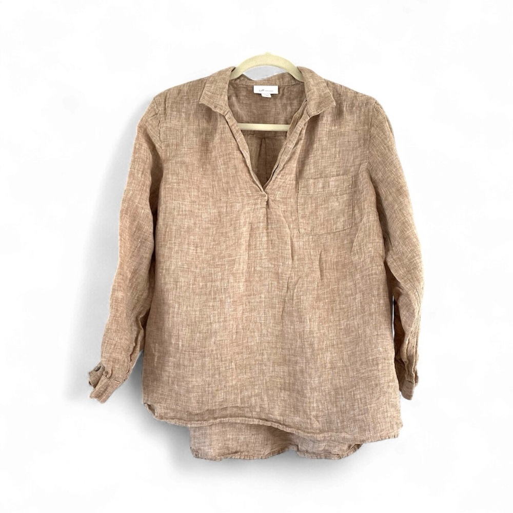 J Jill 100% Linen Breathable Lightweight Long Sleeve Shirt Women’s Large Petite